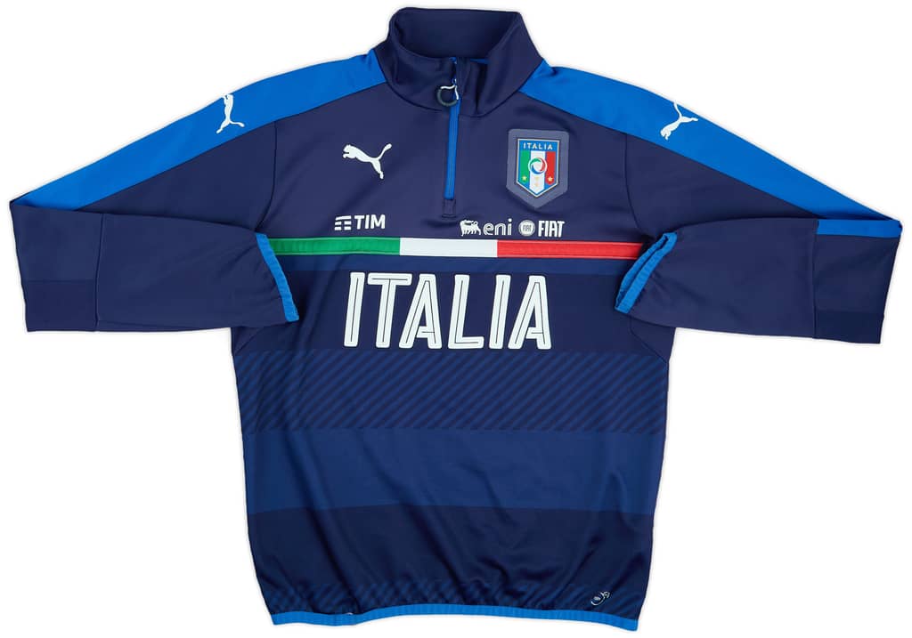 2016-17 Italy Puma Player Issue 1/4 Zip Drill Top - 9/10 - (M)