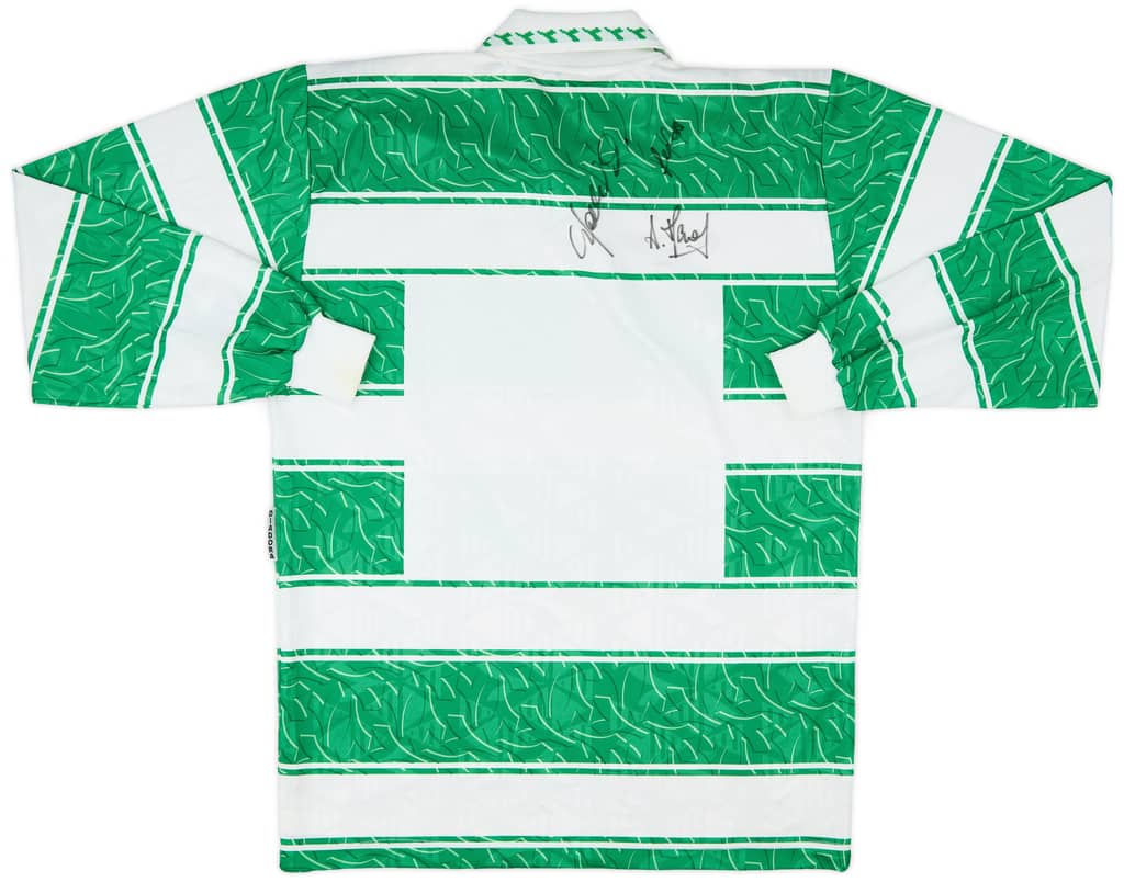 1995-96 Rapid Vienna Signed Home L/S Shirt - 8/10 - (L)