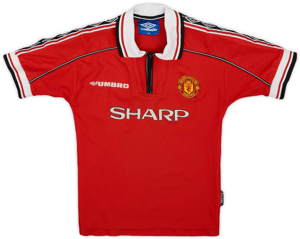 1998-00 Manchester United Home Shirt - 8/10 - (S.Boys)