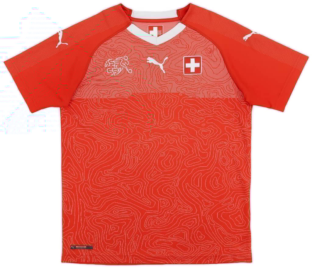 2018-20 Switzerland Home Shirt - 8/10 - (XL.Boys)