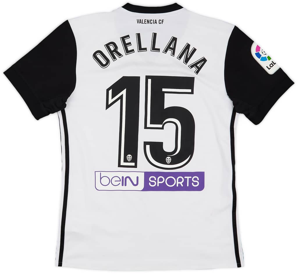 2017-18 Valencia Home Shirt Orellana #15 - 6/10 - (S)