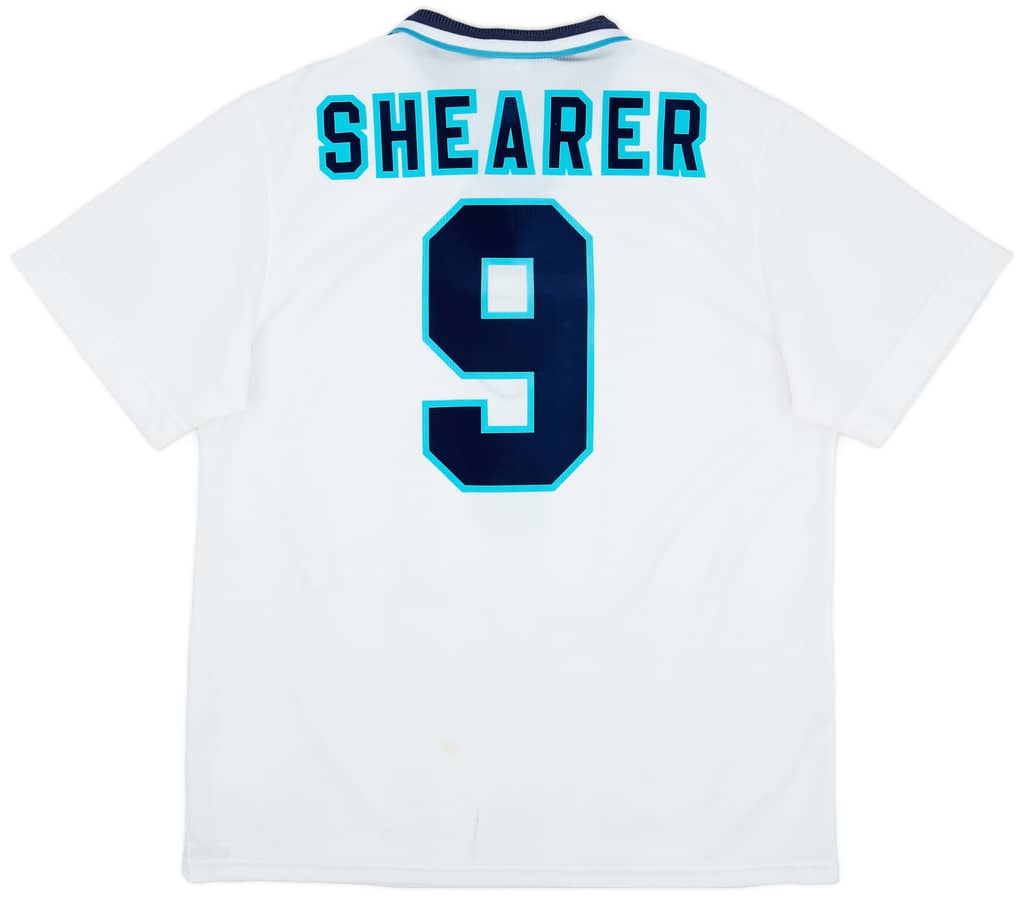 1995-97 England Home Shirt Shearer #9 - 8/10 - (XL)