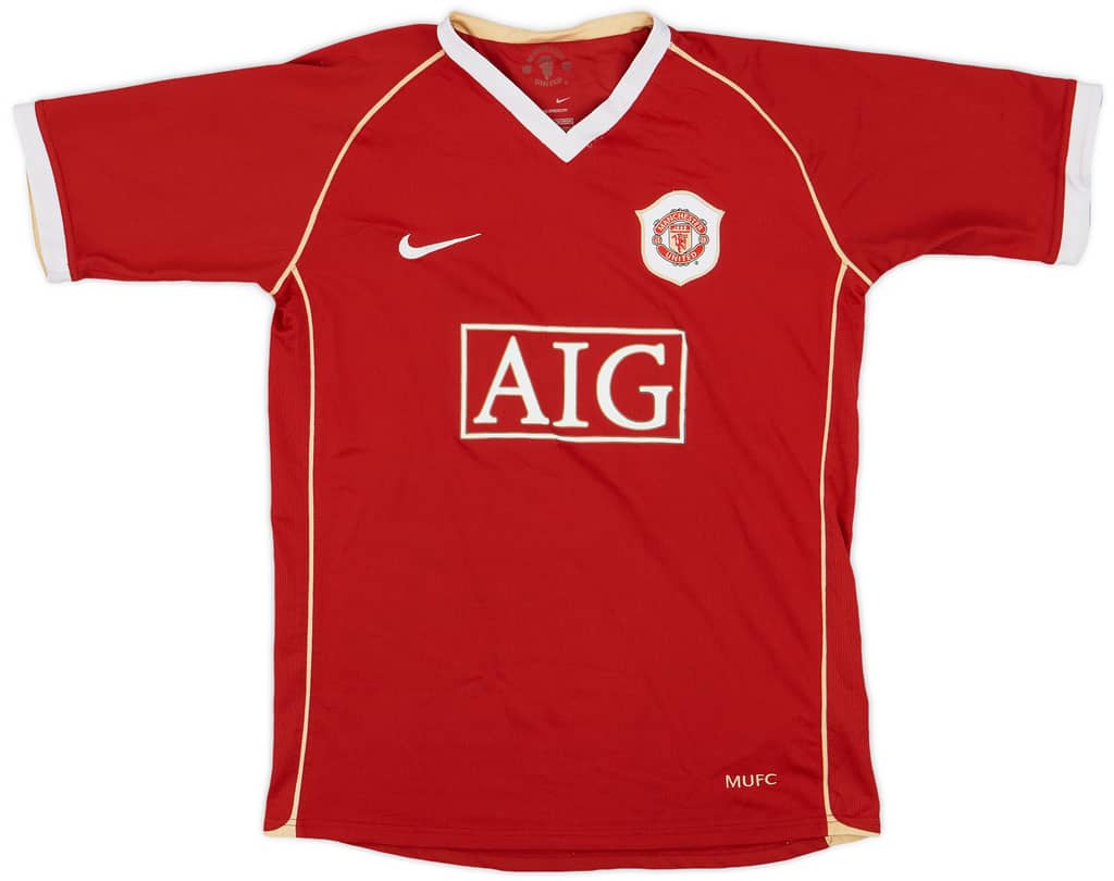 2006-07 Manchester United Home Shirt - 9/10 - (XL.Boys)