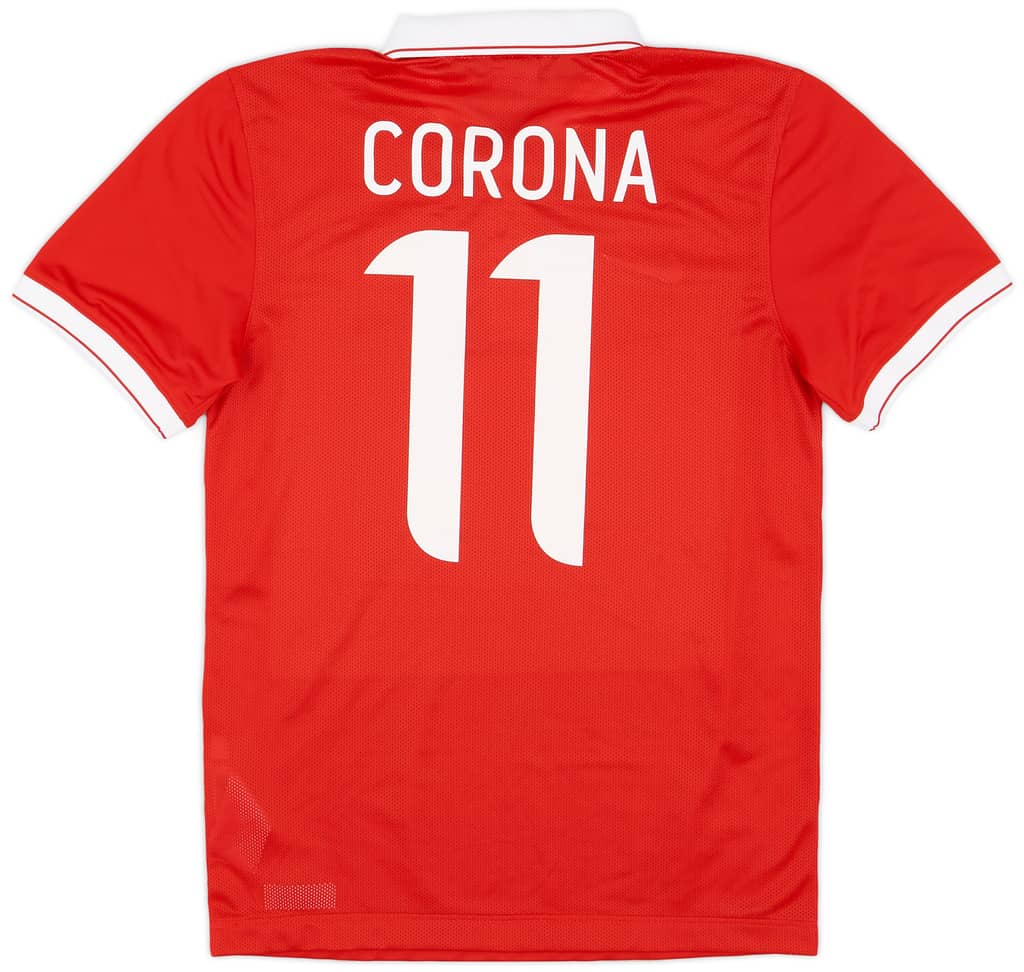 2014-15 FC Twente Match Issue Home Shirt Corona #11