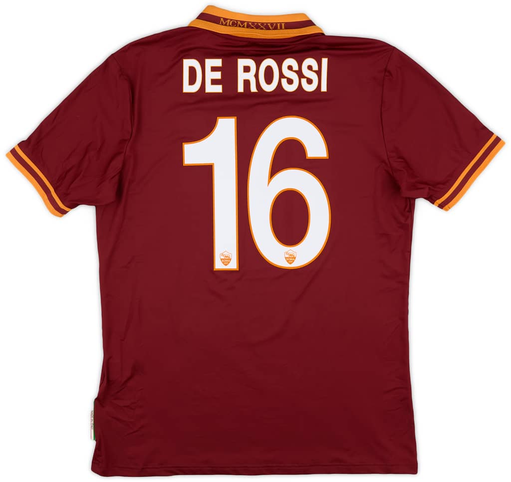 2013-14 Roma Home Shirt De Rossi #16 (XL)