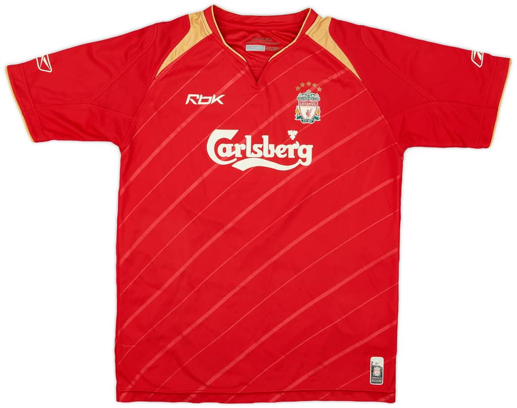 2005-06 Liverpool CL Home Shirt - 6/10 - (L.Boys)