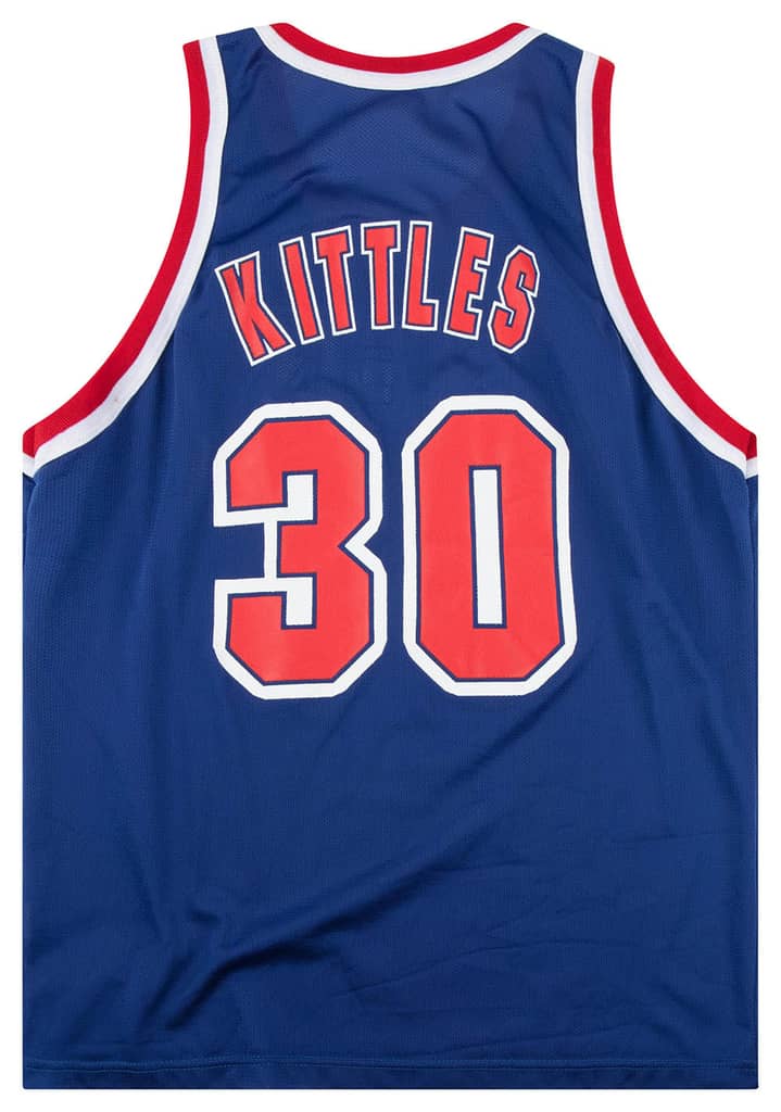 1996-97 New Jersey Nets Kittles #30 Champion Jersey (Away) XL