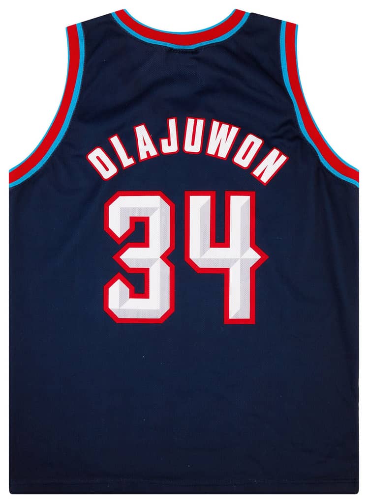 1995-01 Houston Rockets Olajuwon #34 Champion Jersey (Alternate) L