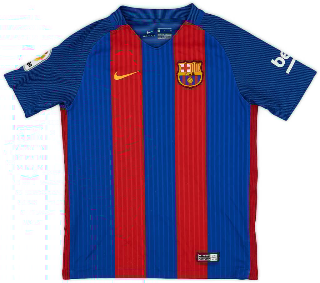 2016-17 Barcelona Home Shirt - 8/10 - (M.Boys)