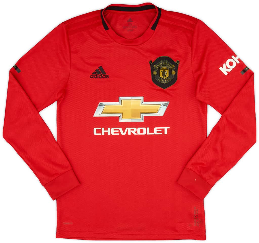 2019-20 Manchester United Home L/S Shirt - 8/10 - (XS)