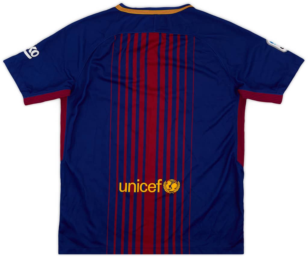 2017-18 Barcelona Home Shirt - 7/10 - (XL.Boys)