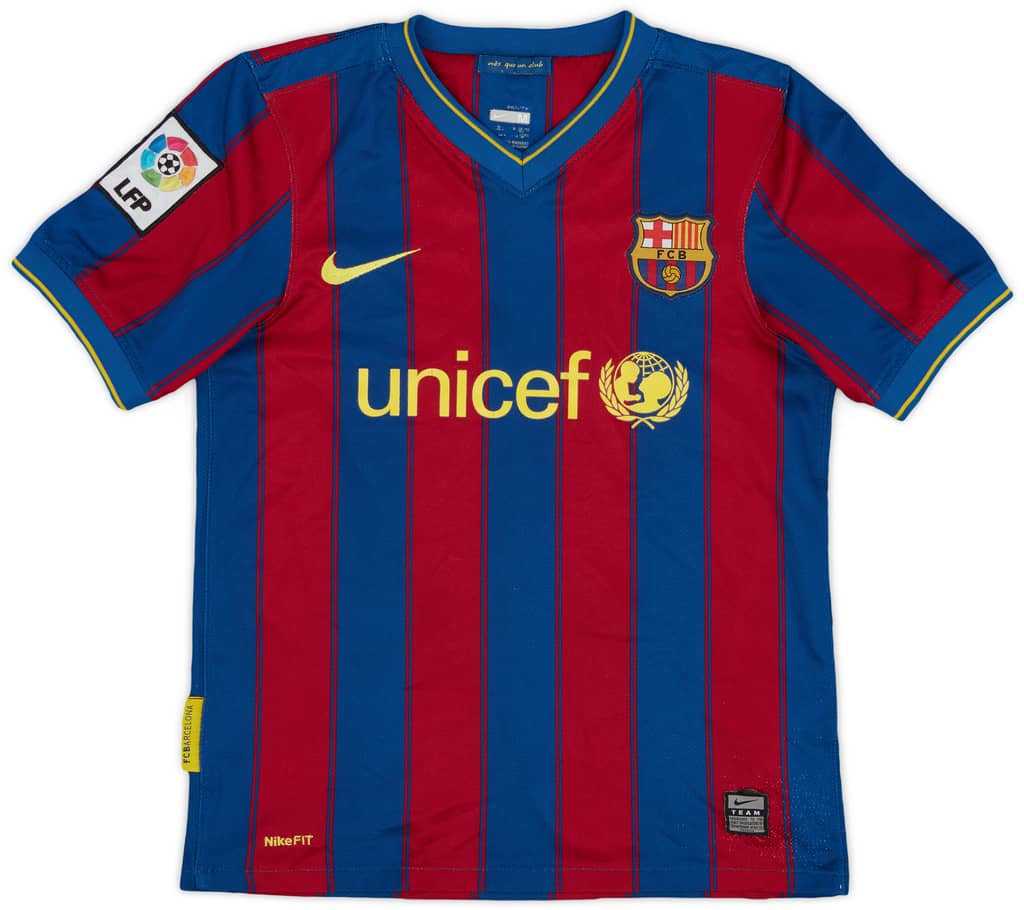 2009-10 Barcelona Home Shirt - 8/10 - (M.Boys)