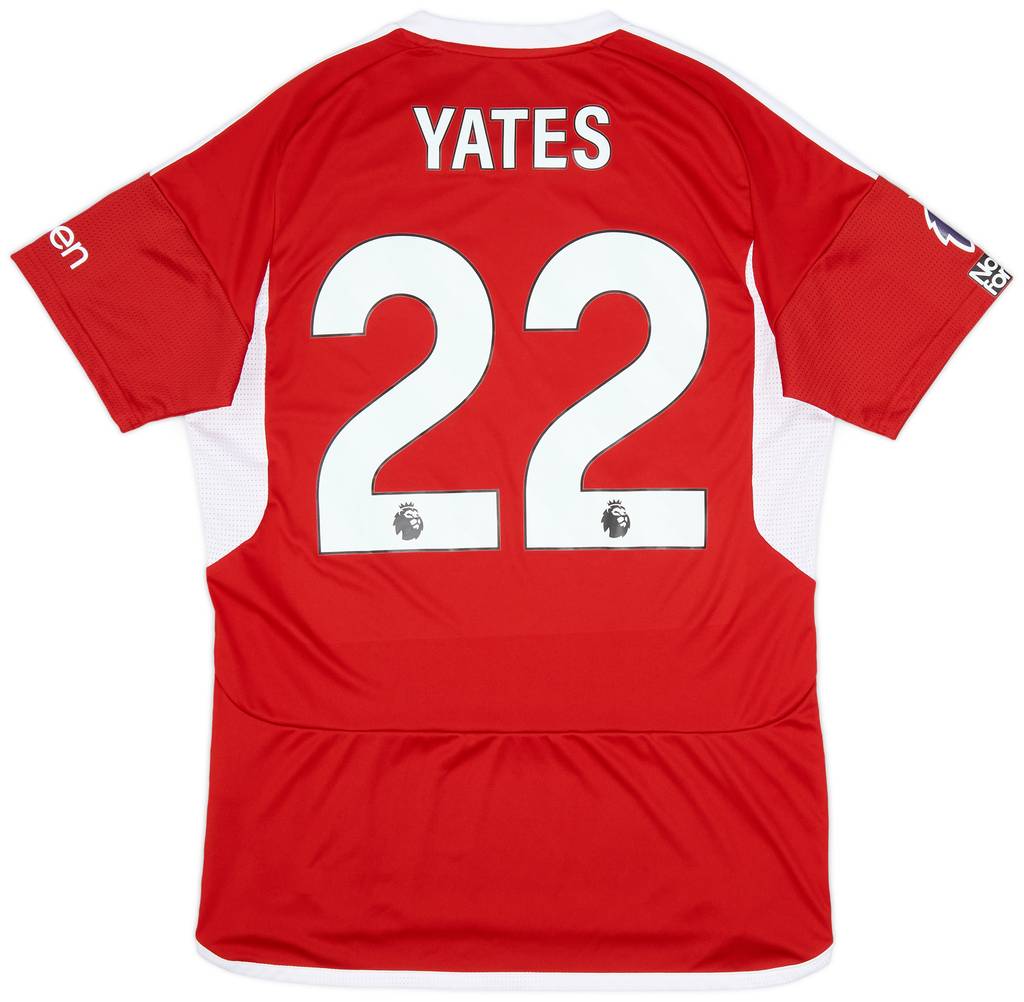 2023-24 Nottingham Forest Match Issue Home Shirt Yates #22