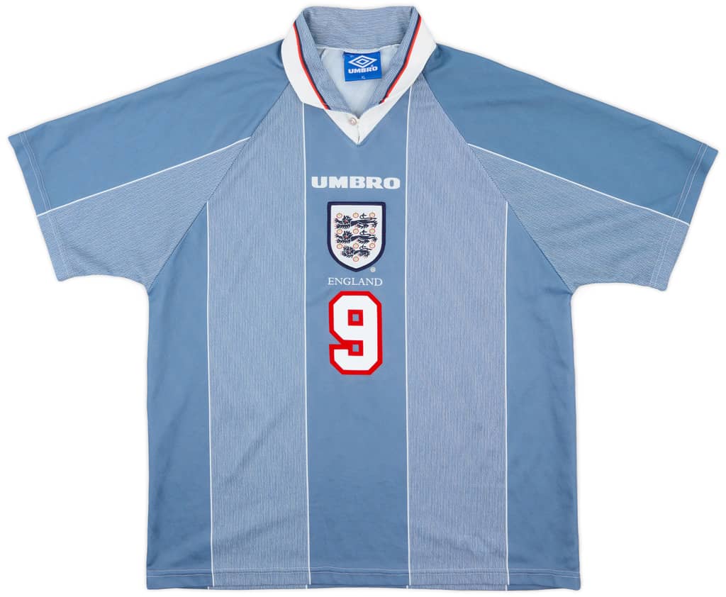1996-97 England Away Shirt Shearer #9 - 9/10 - (XL)