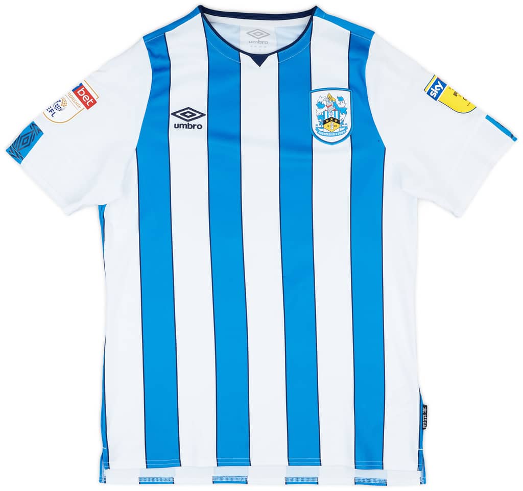 2019-20 Huddersfield Match Issue Home Shirt Mbenza #18