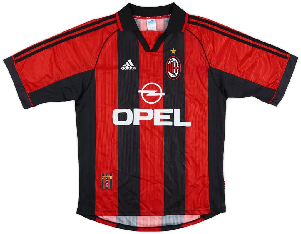 1998-00 AC Milan Home Shirt Weah #9 - 10/10 - (M)