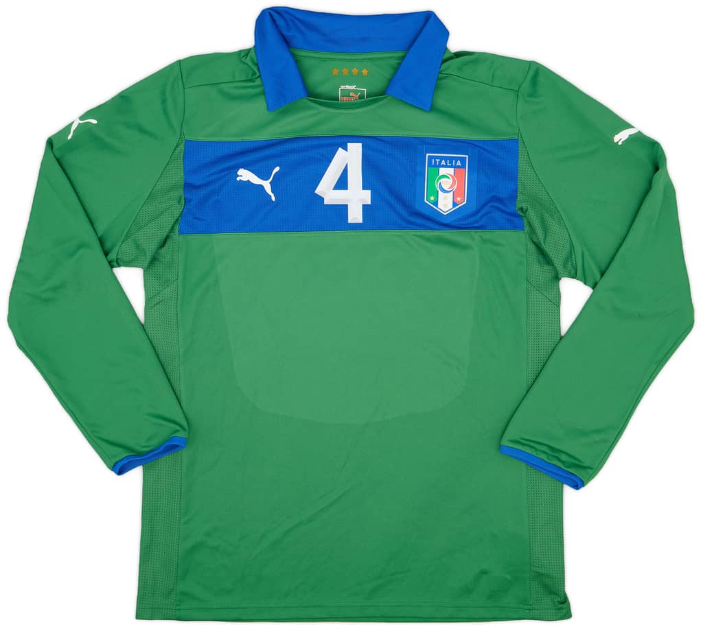 2012-13 Italy Authentic GK Shirt #4 - 9/10 - (XL)