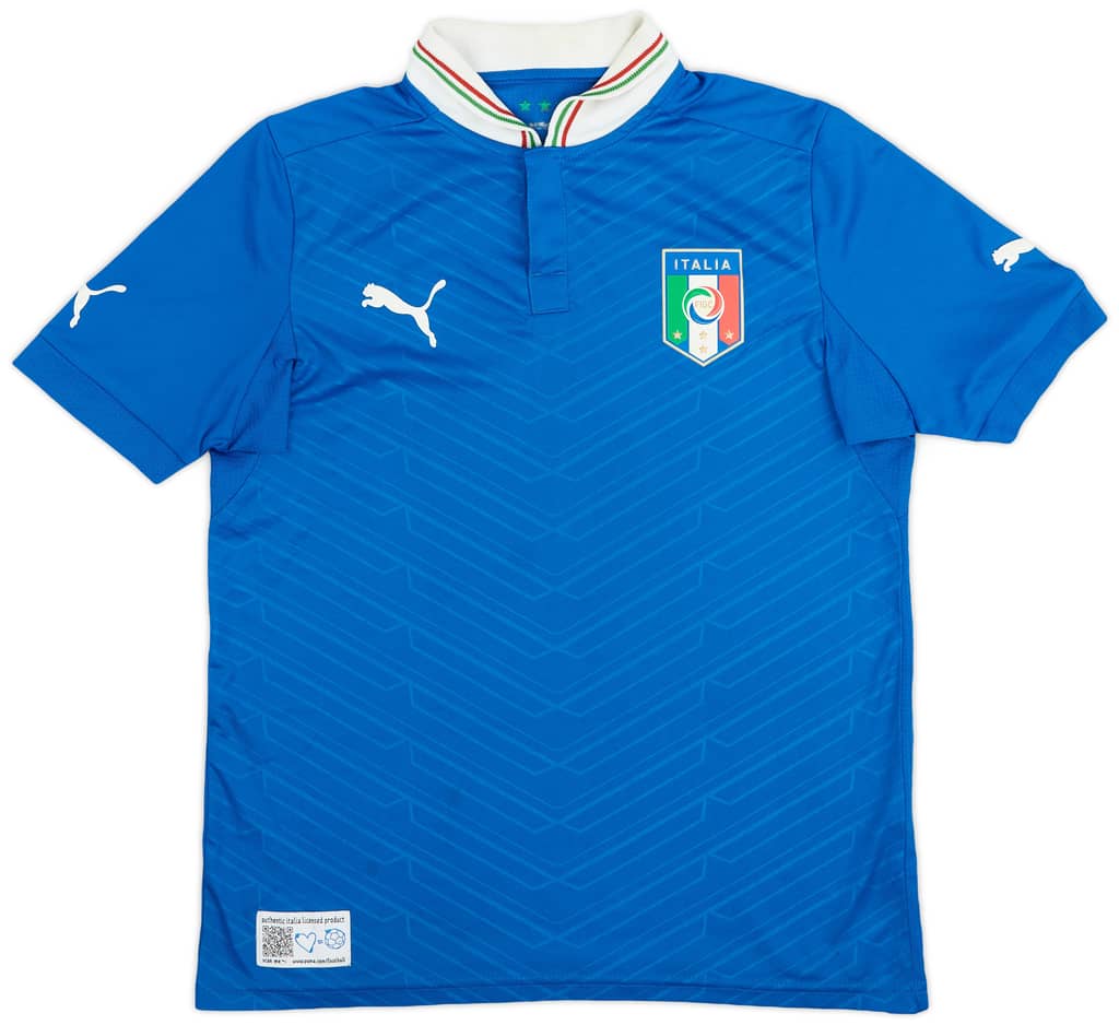 2012-13 Italy Home Shirt - 9/10 - (XL.Boys)