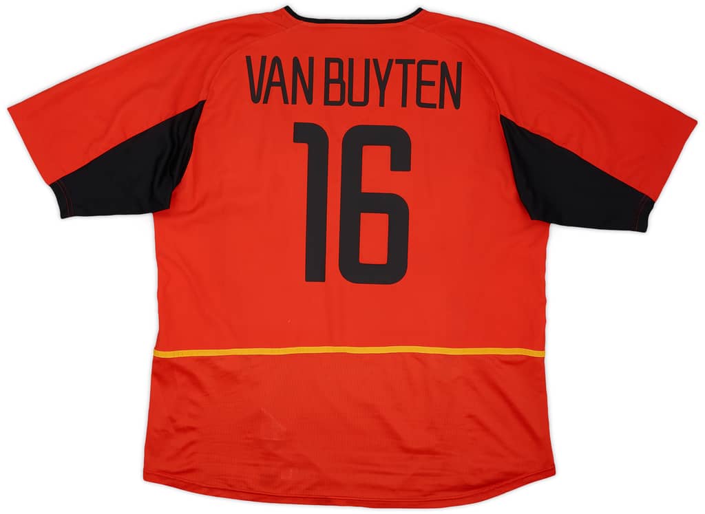 2002-04 Belgium Home Shirt Van Buyten #16 - 7/10 - (XXL)