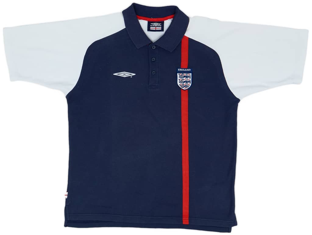2000-02 England Umbro Polo Shirt - 8/10 - (M)