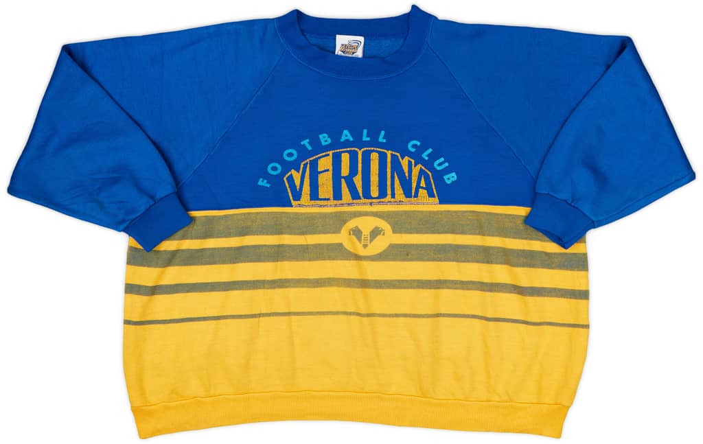 1990-91 Hellas Verona Le Felpe Dei Grandi Club Sweat Top - 6/10 - (L)