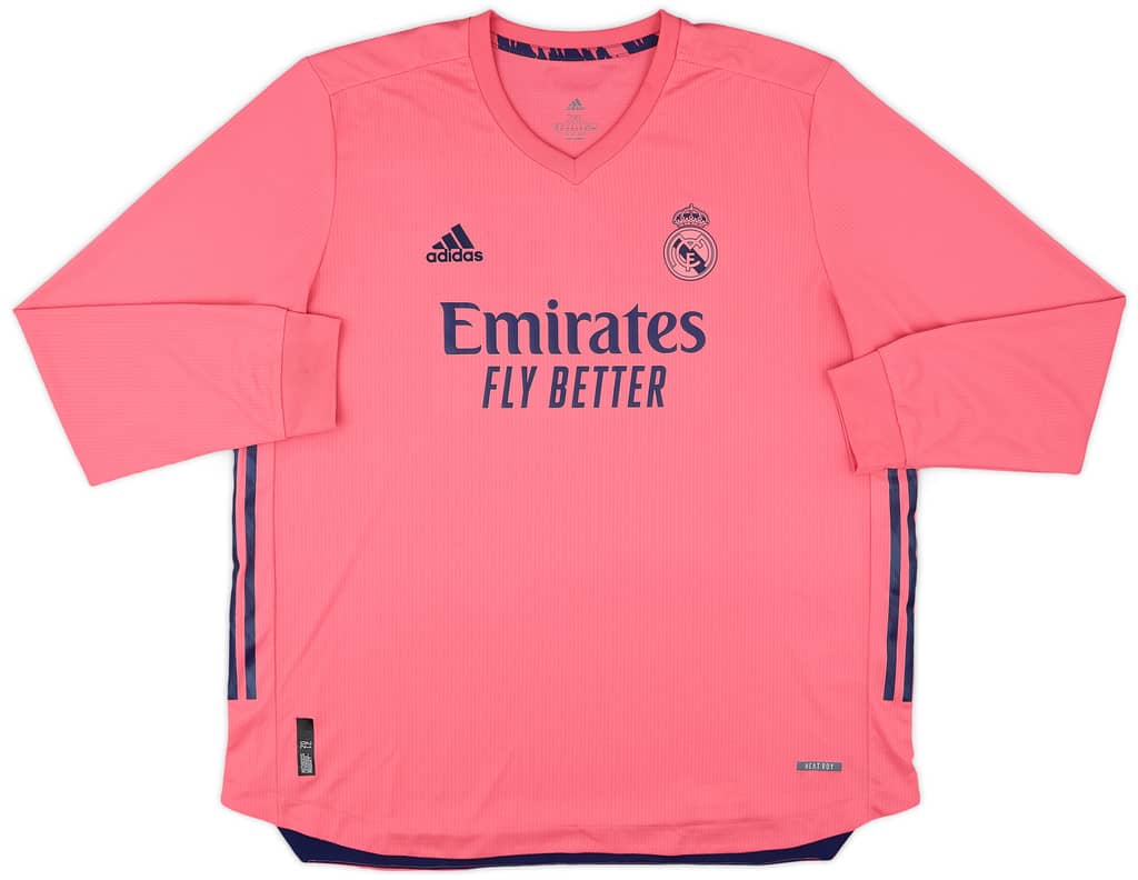 2020-21 Real Madrid Authentic Away L/S Shirt - 8/10 - (XXL)