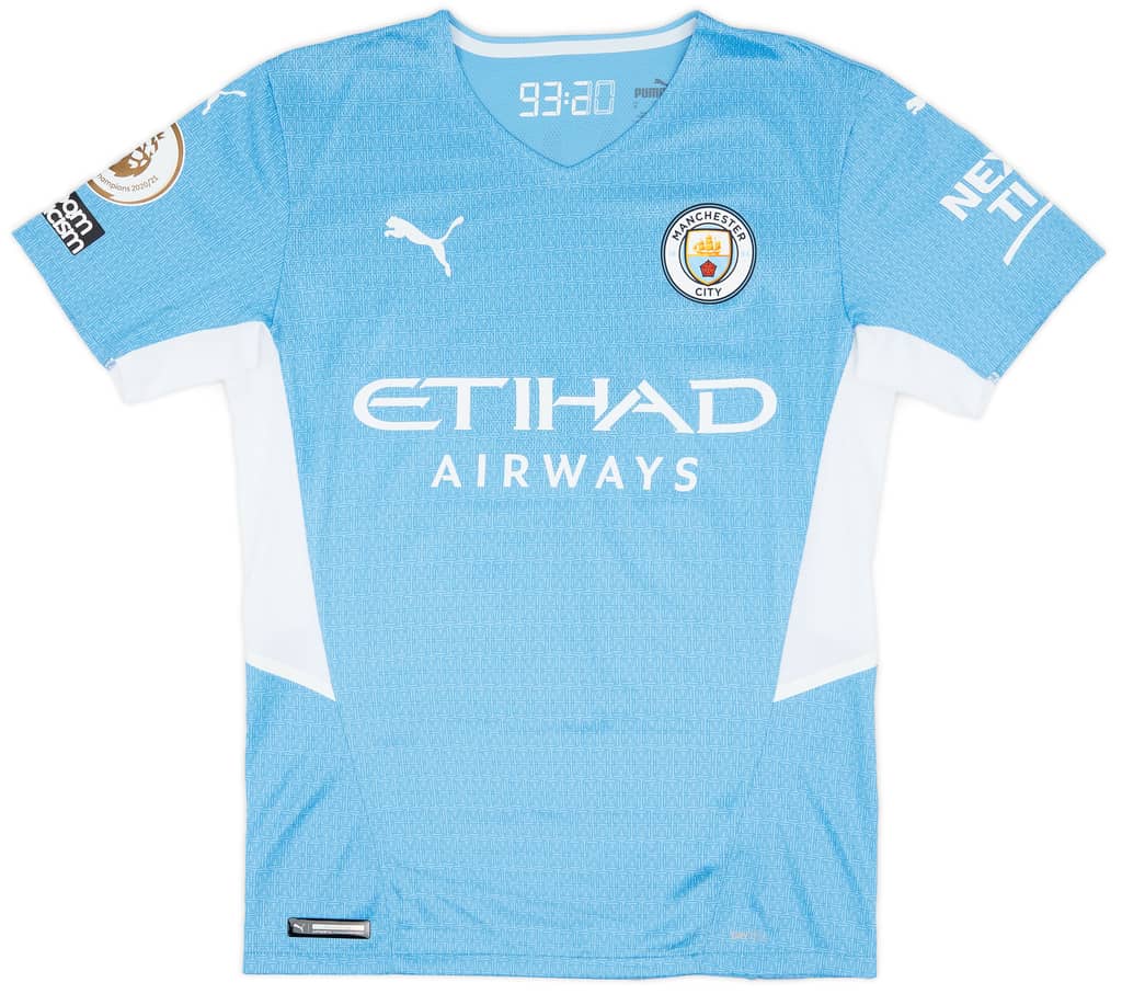 2021-22 Manchester City Match Issue Home Shirt Fernandinho #25