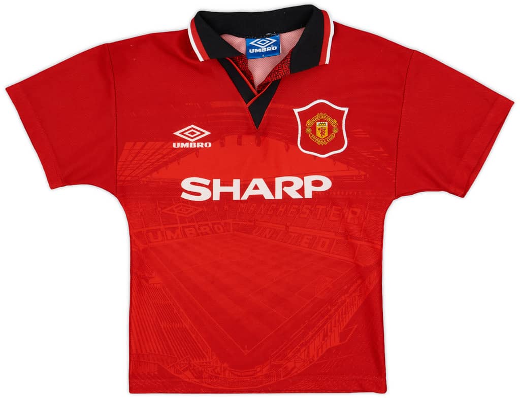 1994-96 Manchester United Home Shirt - 9/10 - (M.Boys)