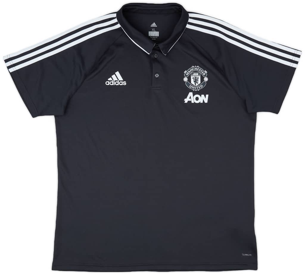 2017-18 Manchester United adidas Polo Shirt - 9/10 - (XL)