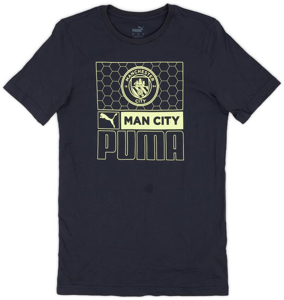 2021-22 Manchester City Puma Graphic Tee - 9/10 - (XS)