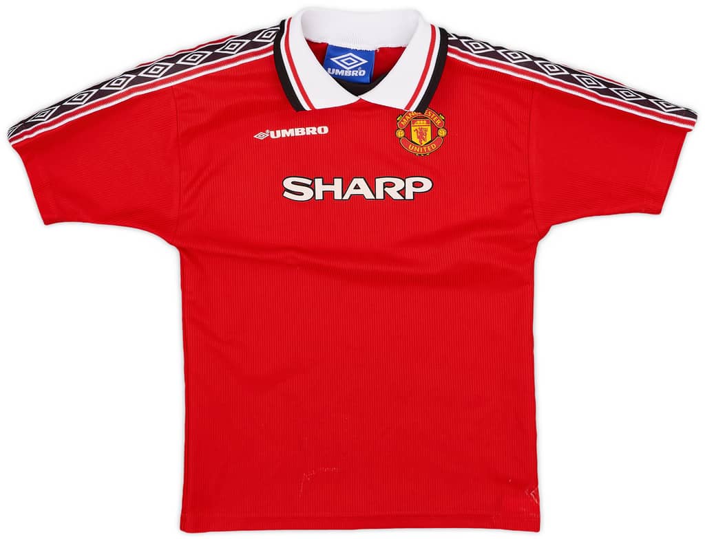 1998-00 Manchester United Home Shirt - 7/10 - (6-8 Years)