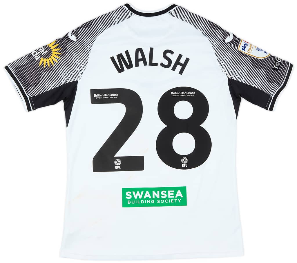 2023-24 Swansea Match Worn Home Shirt Walsh #28