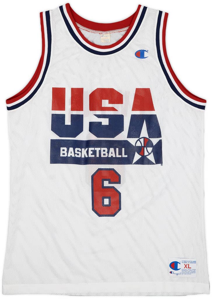 1992 USA Ewing #6 Champion Home Jersey - 9/10 - (XL)