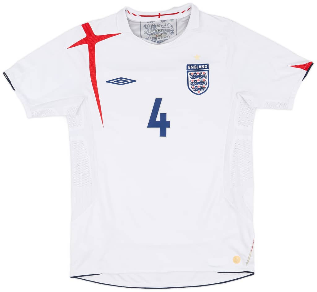 2005-07 England Home Shirt Gerrard #4 - 7/10 - (S)