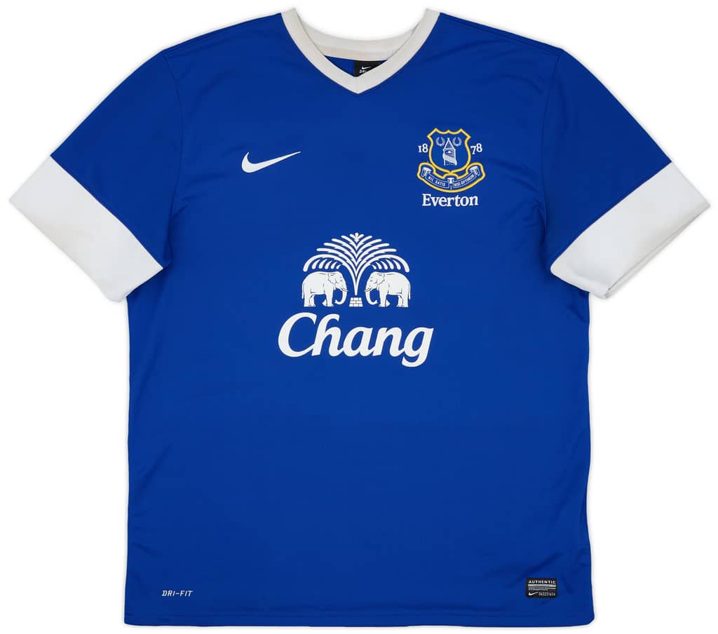 2012-13 Everton Home Shirt Oviedo #8 - 7/10 - (XL)