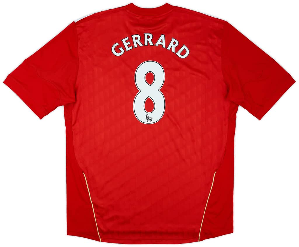 2010-12 Liverpool Home Shirt Gerrard #8 - 9/10 - (XXL)