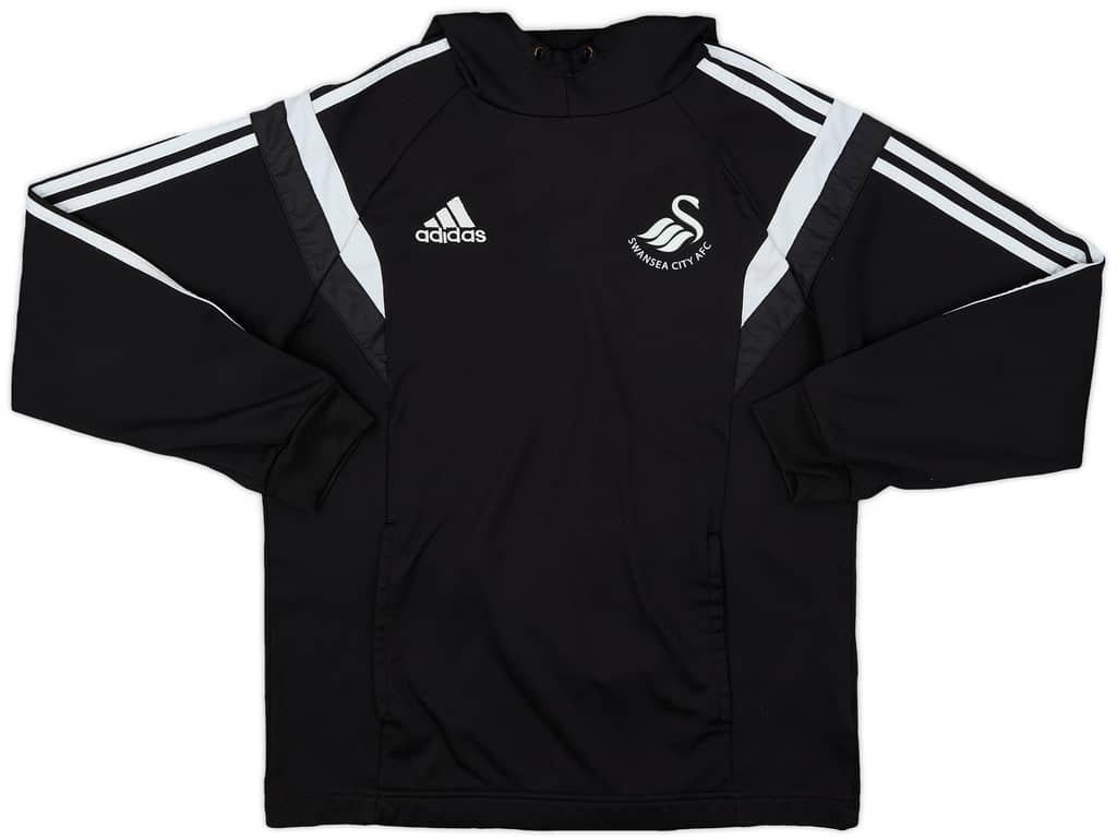 2014-15 Swansea adidas Hooded Top - 9/10 - (S)