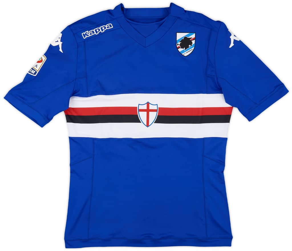2014-15 Sampdoria Match Issue Home Shirt Gabbiadini #11