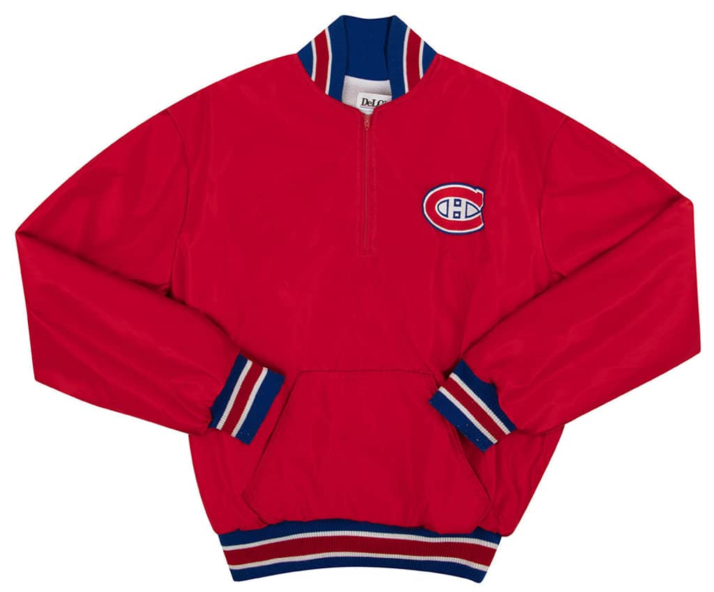 1990s Montreal Canadiens Signed Satin Pullover Jacket L