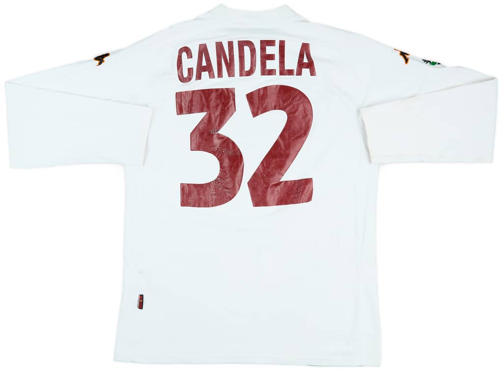 2000-01 Roma Match Issue Away L/S Shirt Candela #32