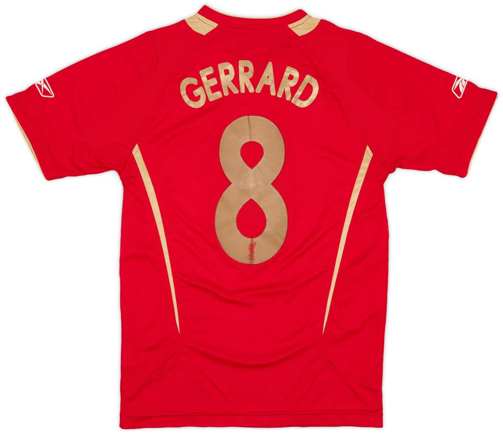 2005-06 Liverpool CL Home Shirt Gerrard #8 - 7/10 - (XS)