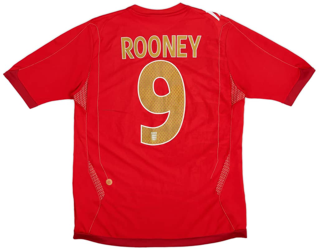 2006-08 England Away Shirt Rooney #9 - 8/10 - (M)