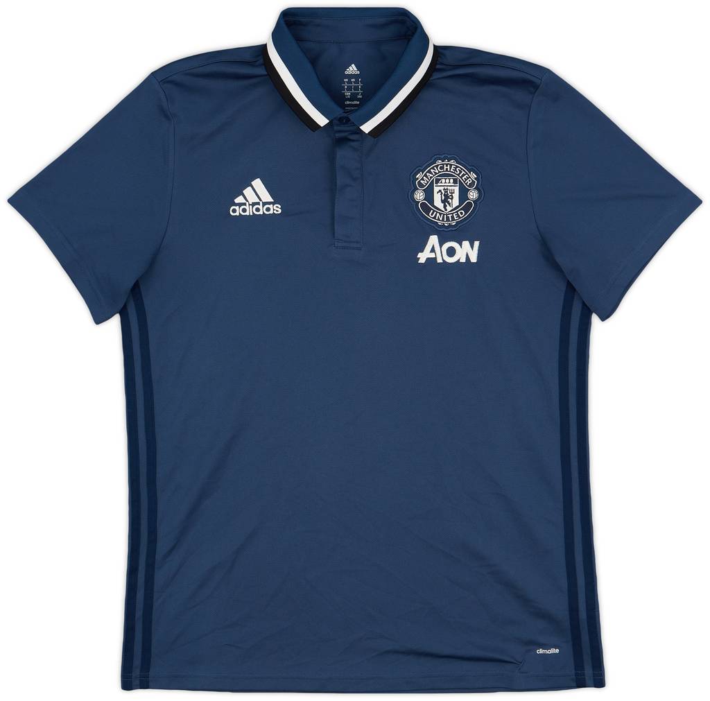 2016-17 Manchester United adidas Polo Shirt - 9/10 - (L)