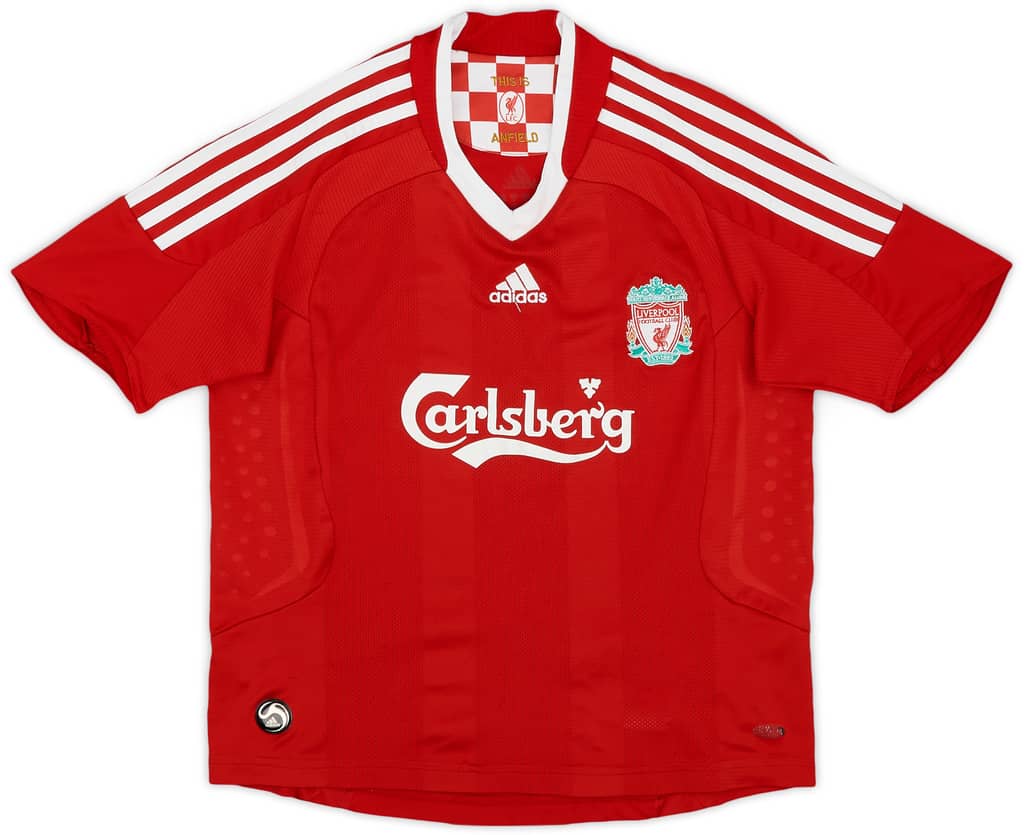 2008-10 Liverpool Home Shirt - 7/10 - (S.Boys)