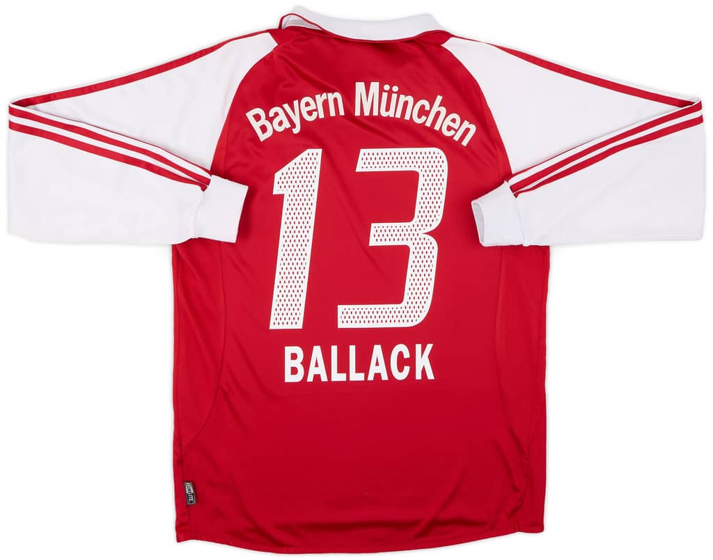 2003-04 Bayern Munich Home L/S Shirt Ballack #13 - 6/10 - (M)