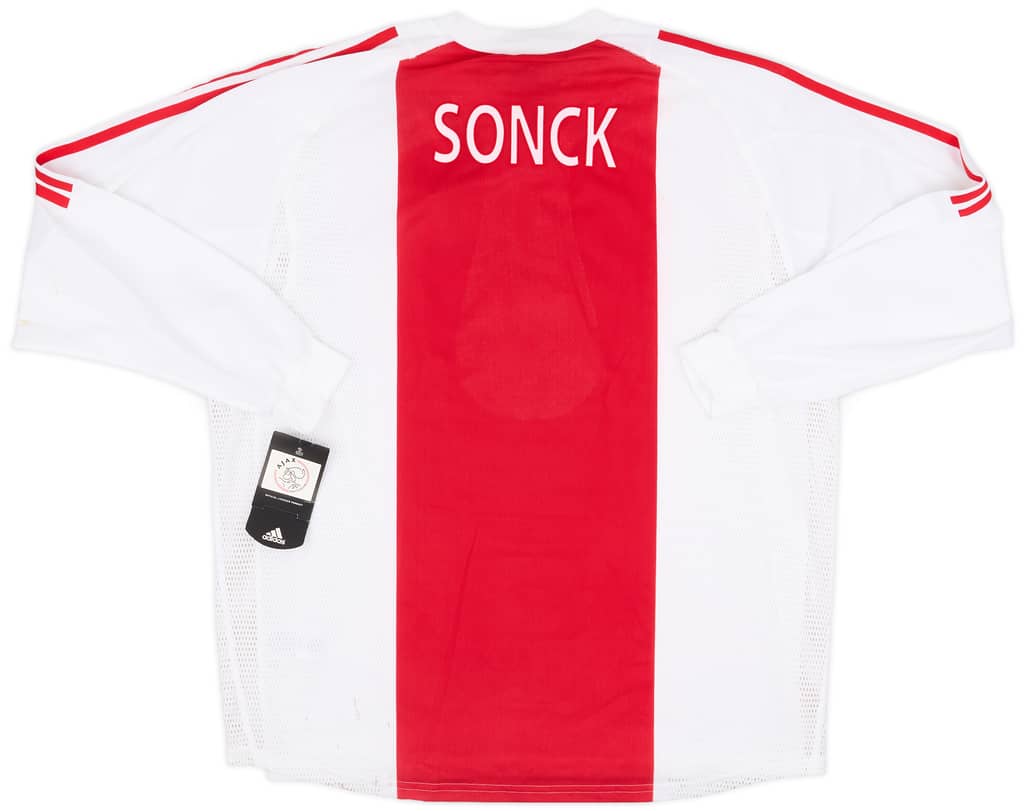 2003-04 Ajax Player Issue 'Kampioen' Home Shirt Sonck