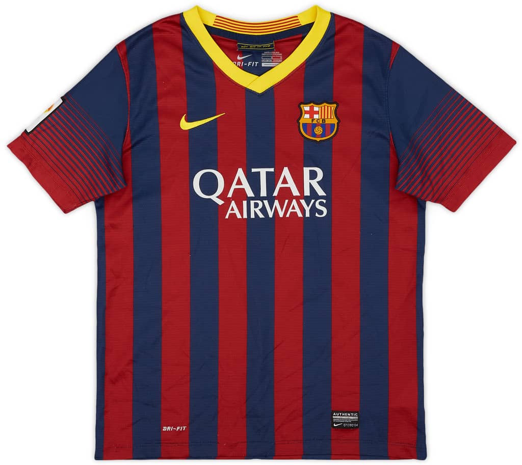 2013-14 Barcelona Home Shirt - 7/10 - (L.Boys)