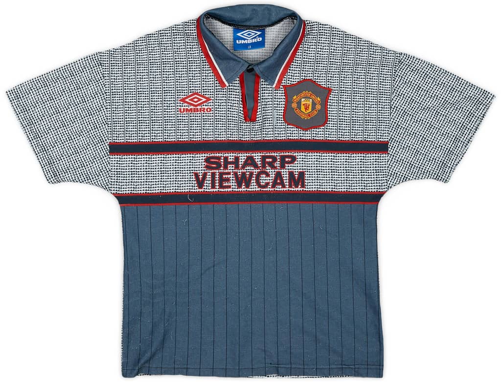 1995-96 Manchester United Away Shirt - 8/10 - (L.Boys)