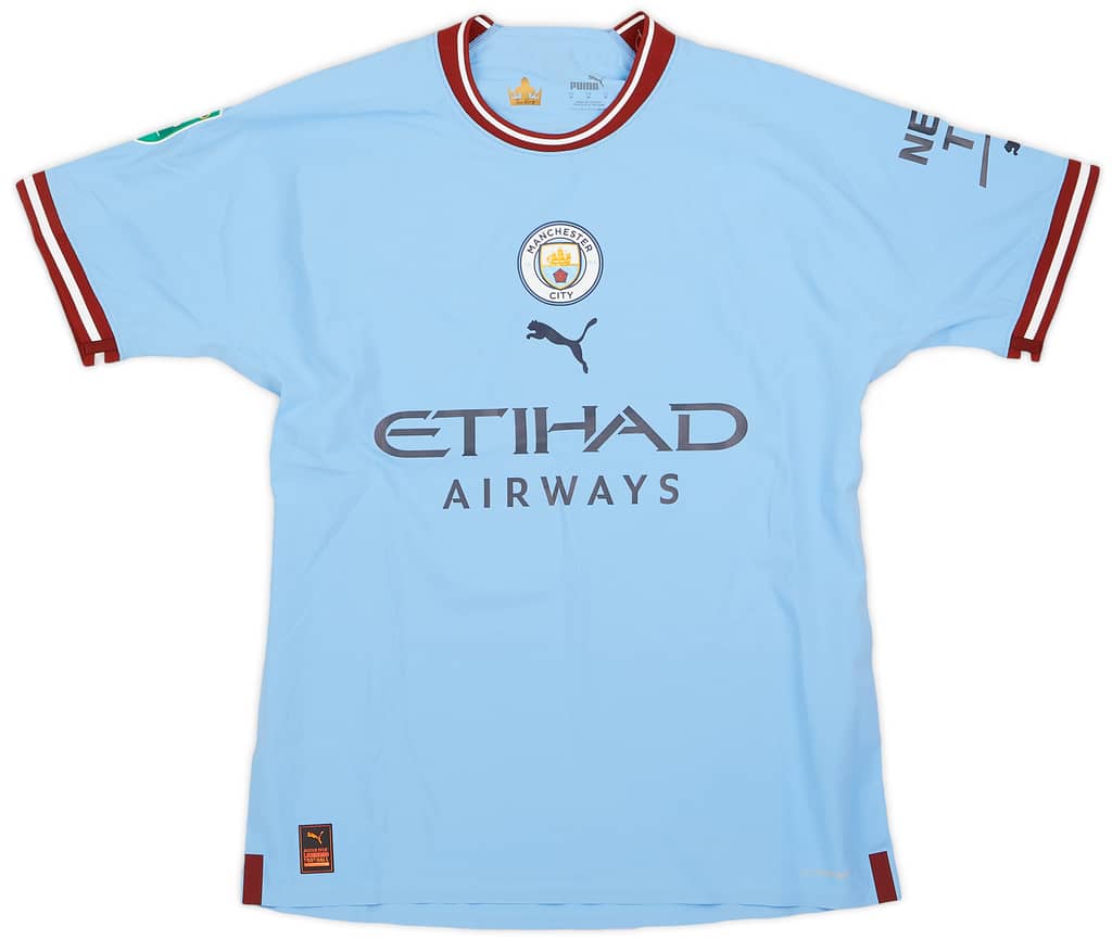 2022-23 Manchester City Match Issue Carabao Cup Home Shirt Wilson-Esbrand #97