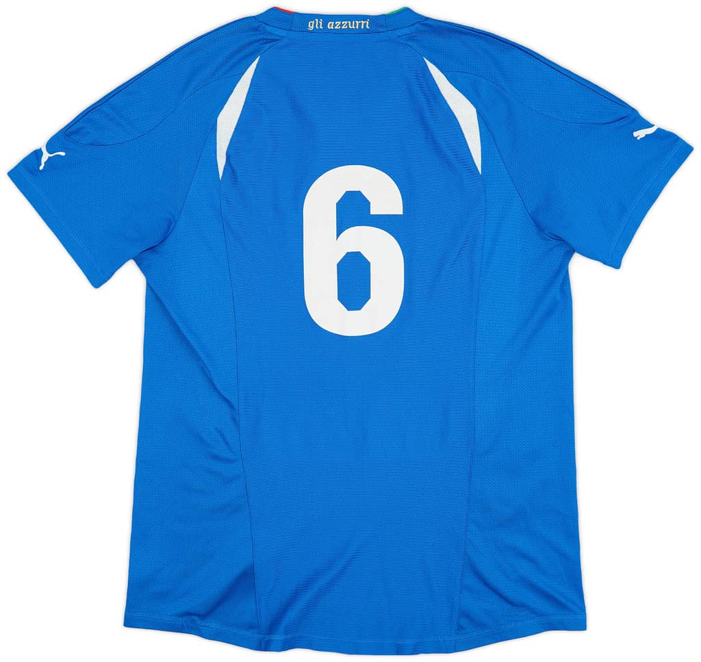 2010-12 Italy Authentic Home Shirt #6 - 7/10 - (L)
